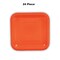 24 Count Orange Square Paper Dessert Plates for Halloween Fall Birthday Party Use 7"